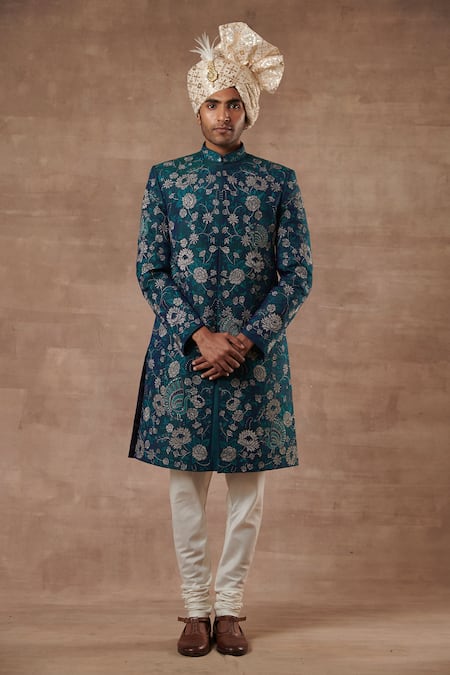 Gargee Designers Floral Embroidered Sherwani Set 