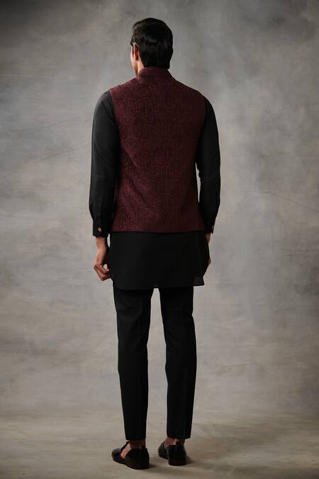 Gargee Designers Chanderi Silk Bundi & Kurta Set 