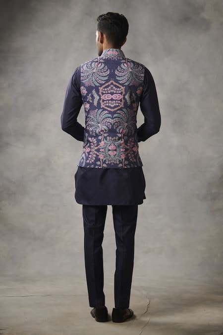 Gargee Designers Chanderi Silk Bundi & Kurta Set 