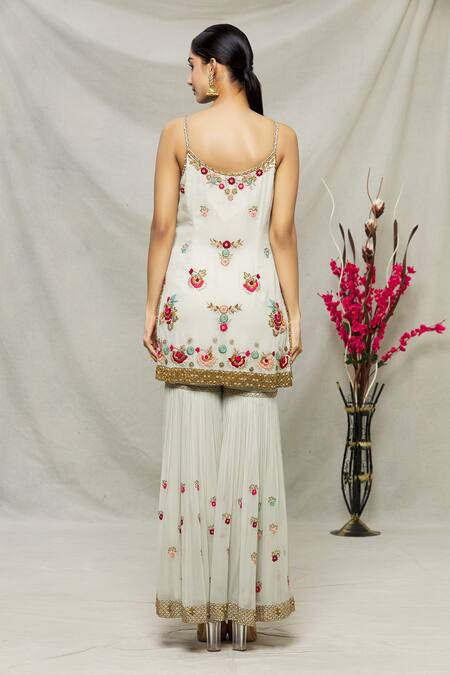 Abhi Singh Embroidered Kurta Gharara Set 