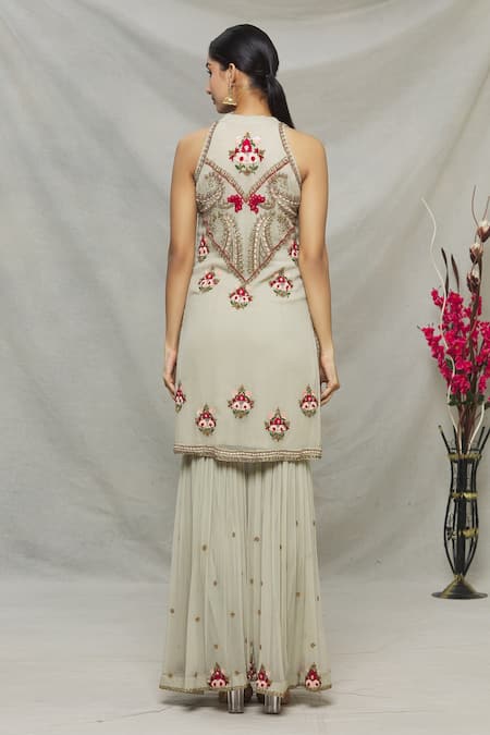 Abhi Singh Embellished Kurta & Gharara Set 