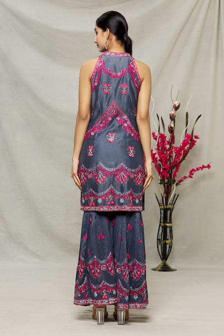 Abhi Singh Embroidered Kurta Gharara Set 