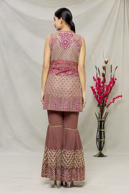 Abhi Singh Embroidered Kurta & Gharara Set 