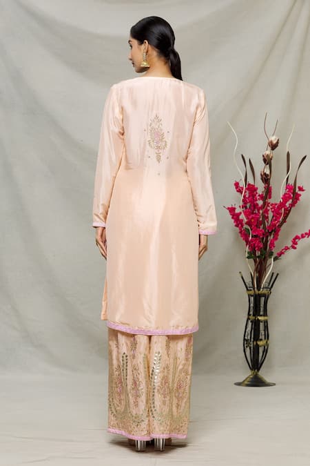 Abhi Singh Floral Embroidered Kurta Sharara Set 