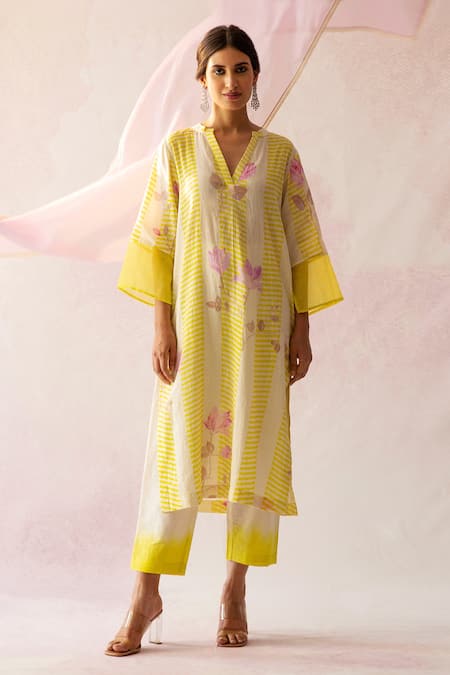 Shivani Bhargava Bahaar Linen Cotton Printed Kurta Set 