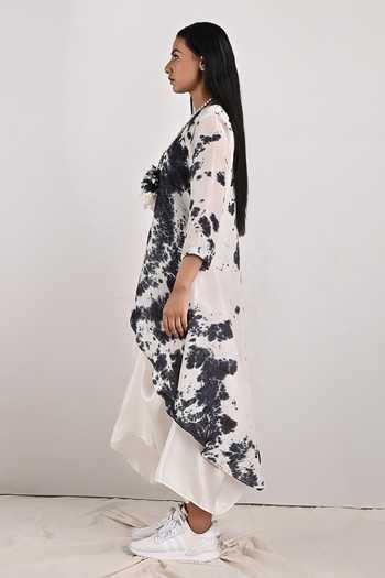 Buy Bohame White Crepe Erin Tie And Dye 