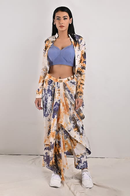 Bohame Jemina Jacket & Draped Pant Set 