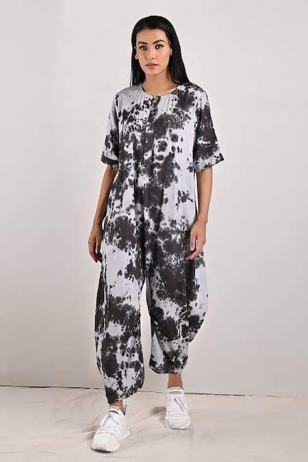 Bohame Bella Tie & Dye Print Jumpsuit 