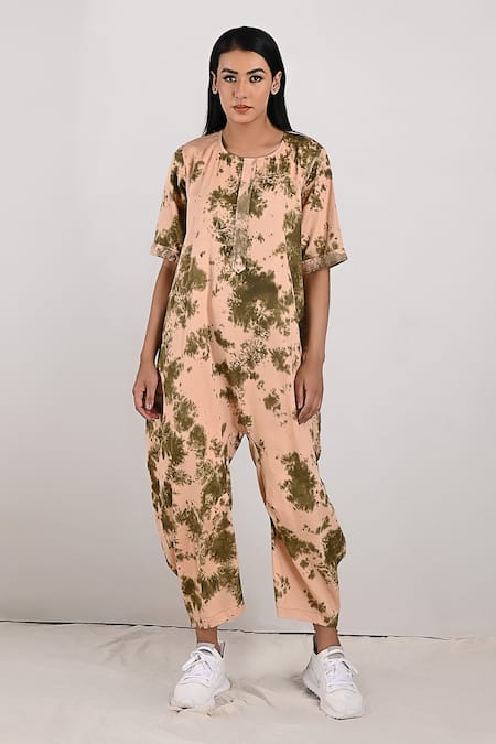 Bohame Bella Tie & Dye Print Jumpsuit 