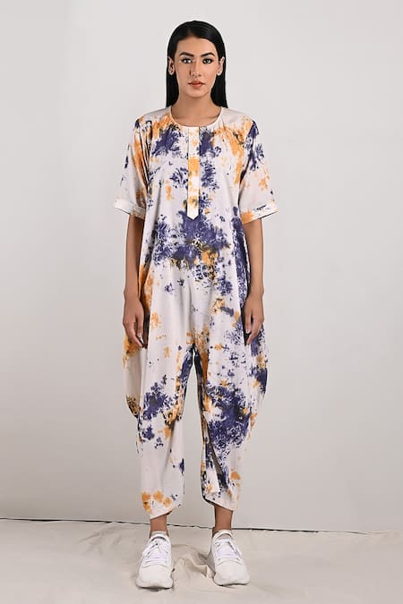 Bohame Bella Tie & Dye Print Jumpsuit 