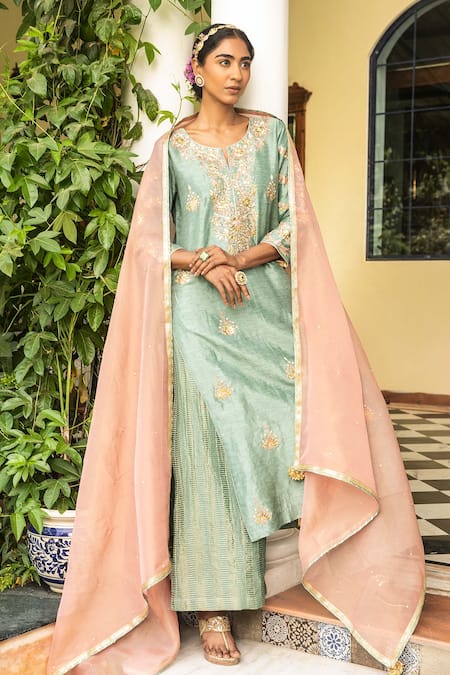 Kritika Dawar Gota Embroidered Kurta Palazzo Set 
