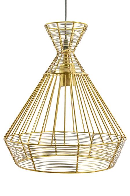 Shop Logam Gold Aluminium Viela Pendant Light Online at Aza Fashions Shop_Logam_Gold Aluminium Viela Pendant Light_Online_at_Aza_Fashions