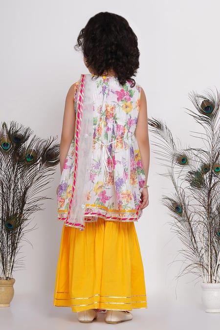 Little Bansi Sequin Embroidered Kurta Sharara Set 