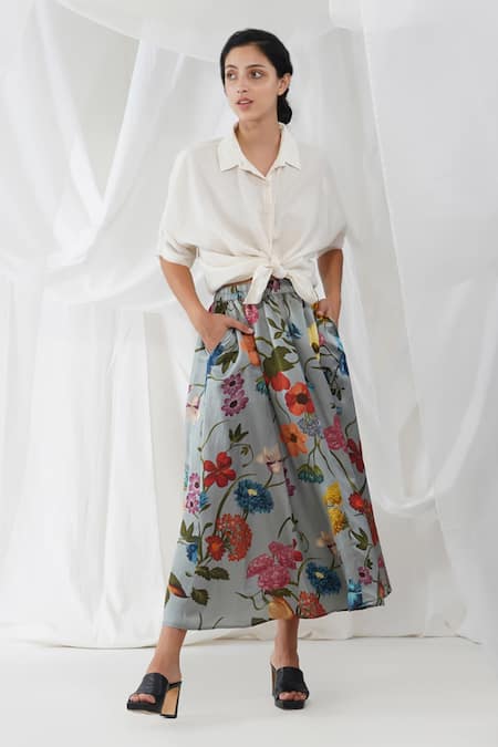 Yavi Hana Floral Print Skirt 