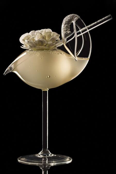 Buy_Elysian Home_White Glass Swan Cocktail Set Of 2_Online_at_Aza_Fashions