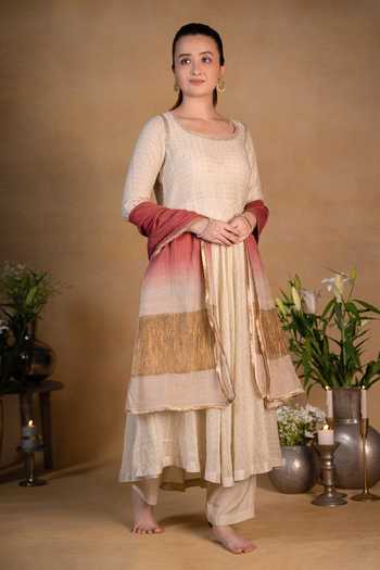 Buy Pants And Pajamas Beige Cotton Silk Straight Pant Online at Aza Fashions Buy_Pants And Pajamas_Beige Cotton Silk Straight Pant_Online_at_Aza_Fashions