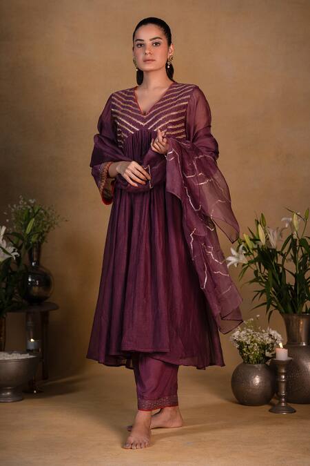 Buy Pants And Pajamas Purple Cotton Silk Sequins, Zardozi Work Embroidered Hem Pant Online at Aza Fashions Buy_Pants And Pajamas_Purple Cotton Silk Sequins, Zardozi Work Embroidered Hem Pant _Online_at_Aza_Fashions