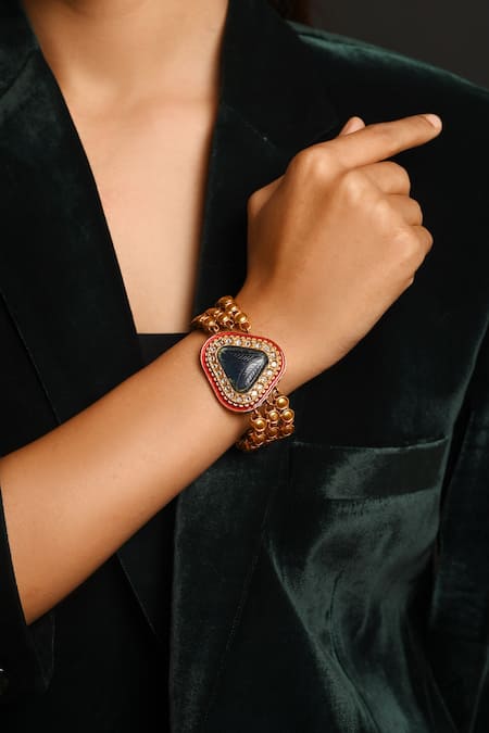 The Bling Girll Carved Stone Handcrafted Bracelet 