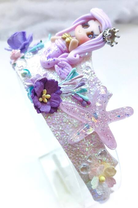 The Peach Street_Purple Queen Of The Sea Crown_Online_at_Aza_Fashions