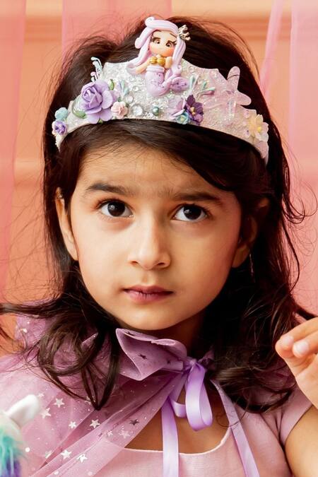 Buy_The Peach Street_Purple Queen Of The Sea Crown_Online_at_Aza_Fashions