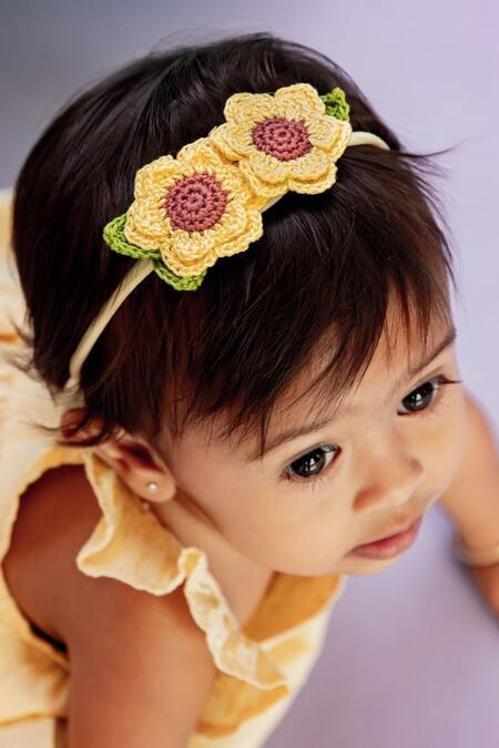 The Peach Street Yellow Sunflower Headband