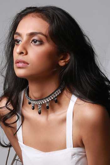 Vaidaan_Black Sammy Choker _Online_at_Aza_Fashions
