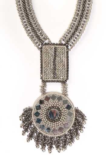 Buy Vaidaan Grey Vedaanta Pendant Necklace Online at Aza Fashions Buy_Vaidaan_Grey Vedaanta Pendant Necklace _Online_at_Aza_Fashions