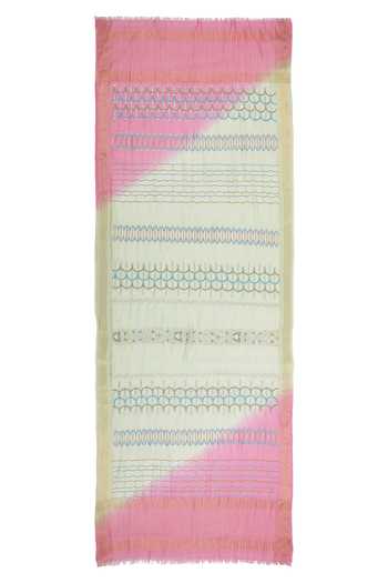 Buy_Shingora_Multi Color 30% Metallic, 30% Silk, 40% Tencel Floral, Embroidered Dupatta_Online_at_Aza_Fashions