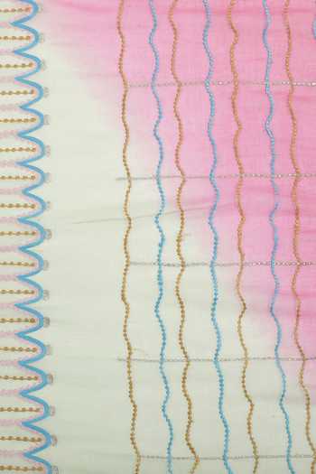 Shop_Shingora_Multi Color 30% Metallic, 30% Silk, 40% Tencel Floral, Embroidered Dupatta_Online_at_Aza_Fashions