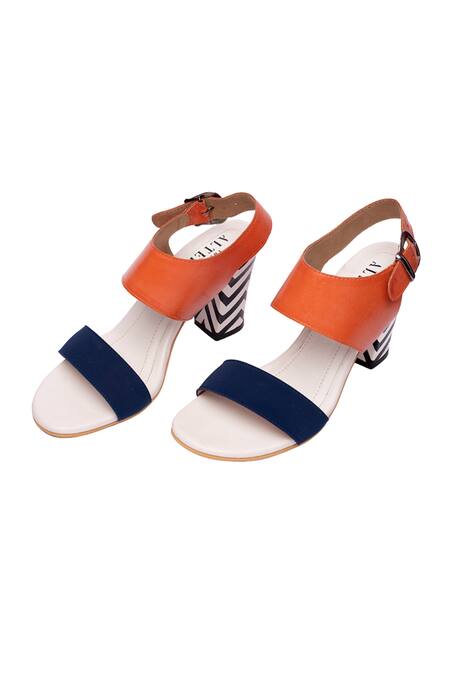 The Alter_White Freeda Statement Block Heels_Online_at_Aza_Fashions