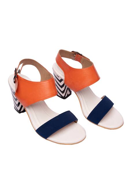 The Alter_White Freeda Statement Block Heels_at_Aza_Fashions