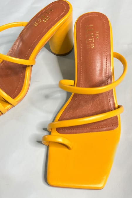Buy Yellow Heeled Shoes for Women by Everqupid Online | Ajio.com