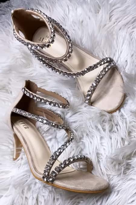 THE ALTER Serena Rhinestone Embellished Strappy Stilettoes 