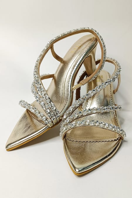 THE ALTER Kiara Rhinestone Embellished Strappy Stilettoes 