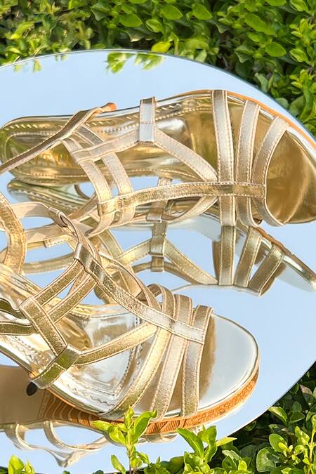 The Alter Gold Aurelia Strappy Stilettoes Online at Aza Fashions The Alter_Gold Aurelia Strappy Stilettoes _Online_at_Aza_Fashions
