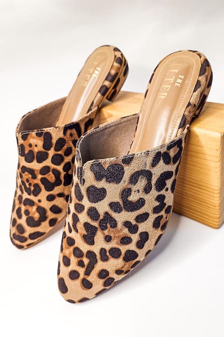 Shop The Alter Beige Print Leopard Mules at Aza Fashions Shop_The Alter_Beige Print Leopard Mules _at_Aza_Fashions