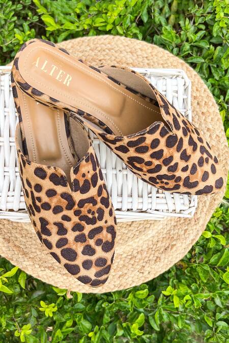 Shop The Alter Beige Print Leopard Mules Online at Aza Fashions Shop_The Alter_Beige Print Leopard Mules _Online_at_Aza_Fashions