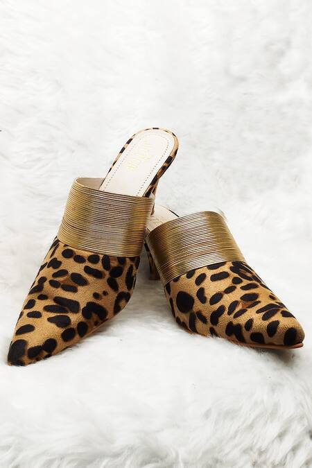 Buy_The Alter_Beige Leopard Print Stilettos _Online_at_Aza_Fashions
