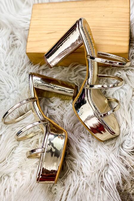 Shop The Alter Gold Diva Strappy Block Heels Online at Aza Fashions Shop_The Alter_Gold Diva Strappy Block Heels _Online_at_Aza_Fashions