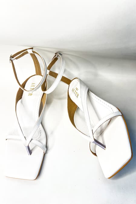 Shop The Alter White T-strap Stilettoes at Aza Fashions Shop_The Alter_White T-strap Stilettoes _at_Aza_Fashions