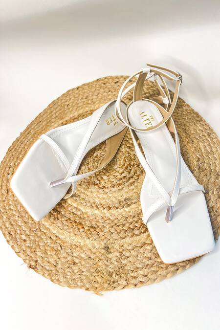 The Alter White T-strap Stilettoes Online at Aza Fashions The Alter_White T-strap Stilettoes _Online_at_Aza_Fashions