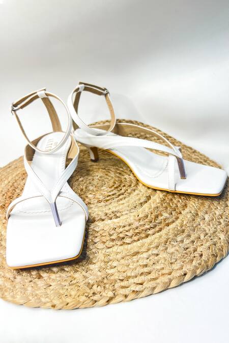Shop The Alter White T-strap Stilettoes Online at Aza Fashions Shop_The Alter_White T-strap Stilettoes _Online_at_Aza_Fashions