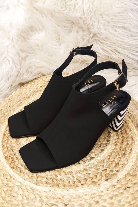 Shop The Alter Black Print Freeda Statement Block Heels Online at Aza Fashions Shop_The Alter_Black Print Freeda Statement Block Heels _Online_at_Aza_Fashions