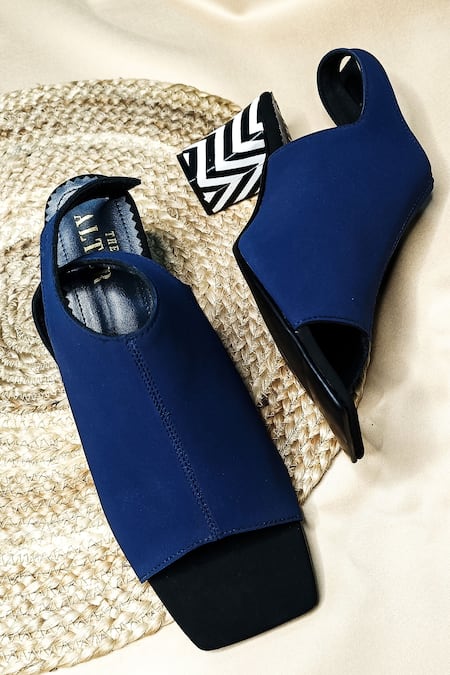 Shop The Alter Blue Print Freeda Statement Block Heels at Aza Fashions Shop_The Alter_Blue Print Freeda Statement Block Heels _at_Aza_Fashions
