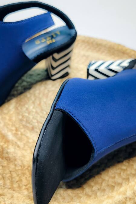 The Alter Blue Print Freeda Statement Block Heels at Aza Fashions The Alter_Blue Print Freeda Statement Block Heels _at_Aza_Fashions