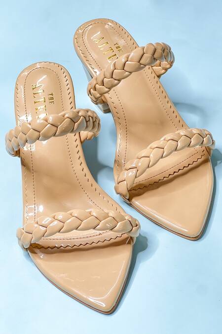 Shop The Alter Beige Kylie Braided Block Heels at Aza Fashions Shop_The Alter_Beige Kylie Braided Block Heels _at_Aza_Fashions