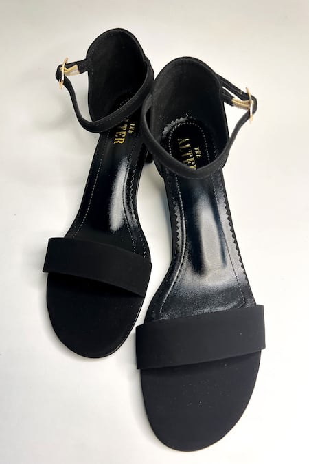 Shop The Alter Black Peep Toe Block Heels at Aza Fashions Shop_The Alter_Black Peep Toe Block Heels _at_Aza_Fashions