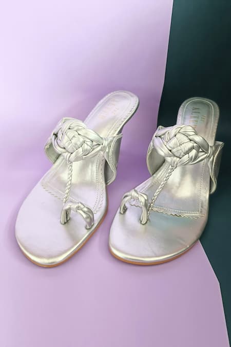 Shop The Alter Silver Tasha Metallic Kolhapuri Stilettos at Aza Fashions Shop_The Alter_Silver Tasha Metallic Kolhapuri Stilettos _at_Aza_Fashions