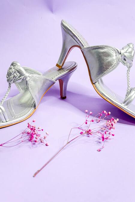 Shop The Alter Silver Tasha Metallic Kolhapuri Stilettos Online at Aza Fashions Shop_The Alter_Silver Tasha Metallic Kolhapuri Stilettos _Online_at_Aza_Fashions