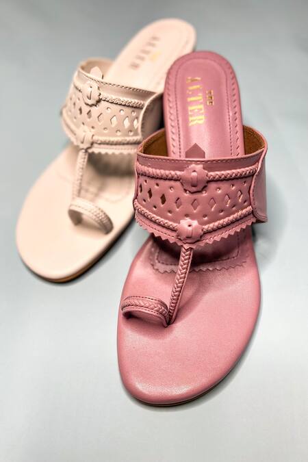 The Alter Purple Cutwork Kolhapuri Block Heels Online at Aza Fashions The Alter_Purple Cutwork Kolhapuri Block Heels _Online_at_Aza_Fashions